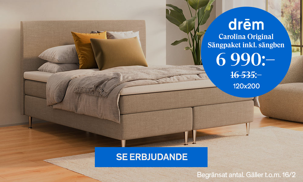 Drem Carolina Original s&auml;ngpaket 120x200 6990kr